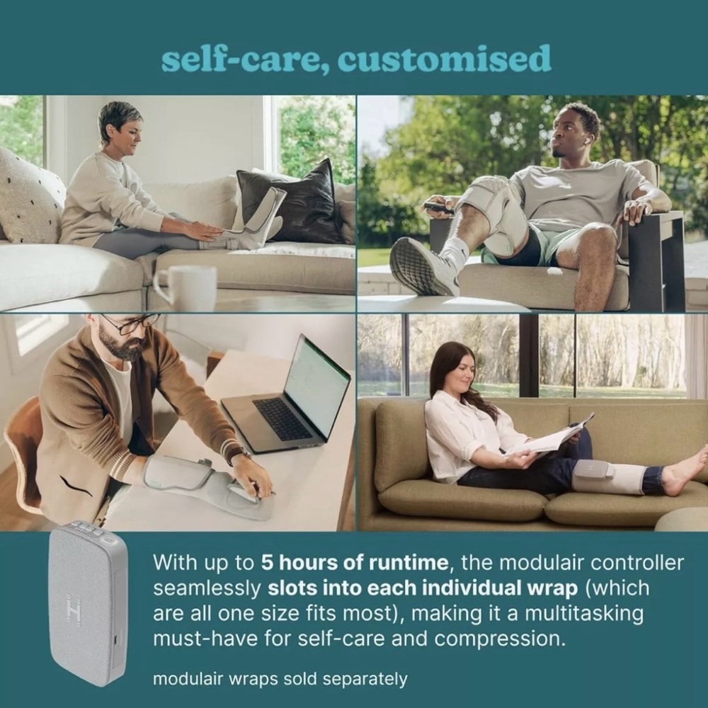 Homedics Modulair Compression System Body Relief 4 Wraps+1 Controller New - Picture 4 of 11
